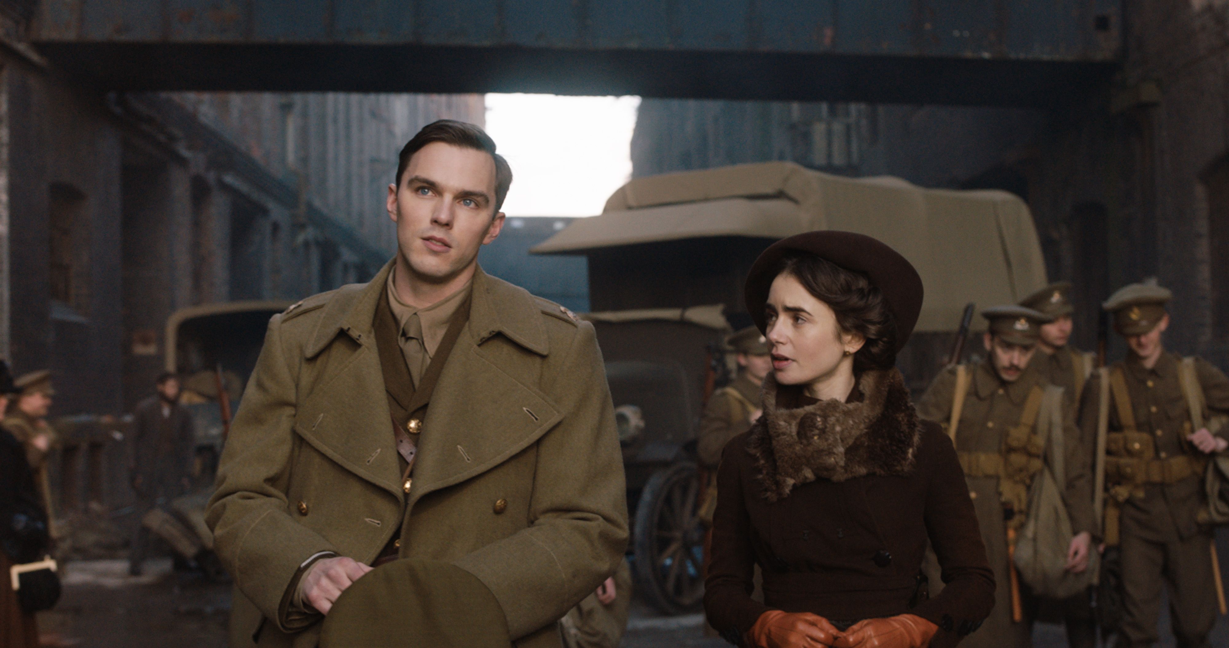 Nicholas Hoult &amp; Lily Collins in "Tolkien"